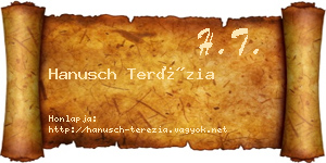 Hanusch Terézia névjegykártya